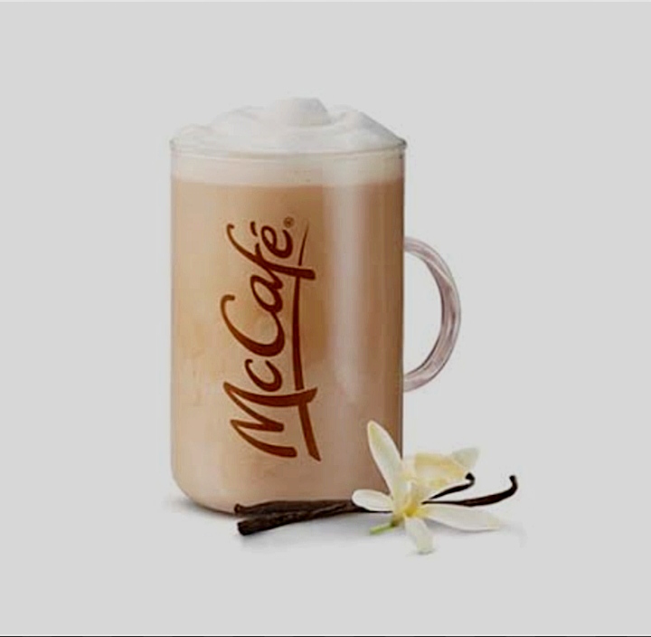 McDonald's Latte with Sugar Free Syrup - 2% milk