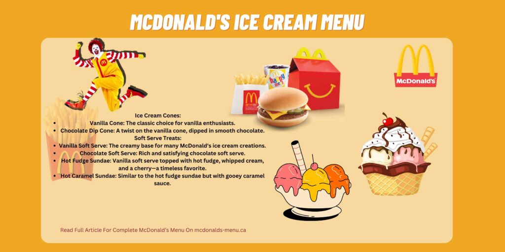 McDonald's Ice Cream Menu
