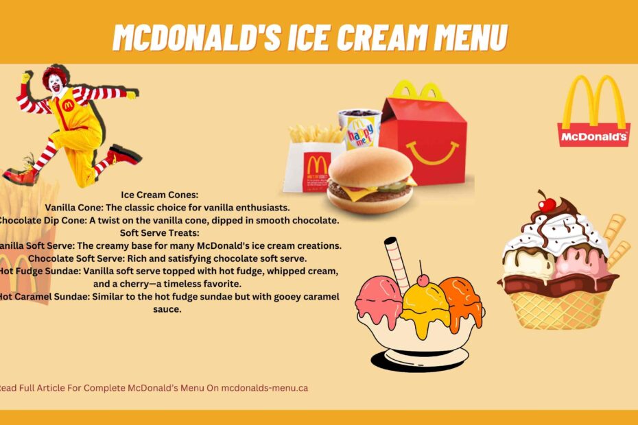 McDonald's Ice Cream Menu